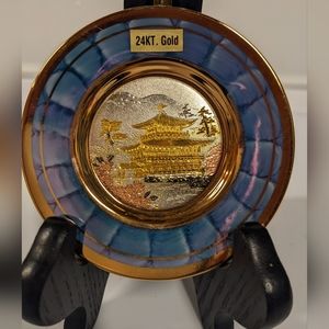 24 KT Gold Etched Decorative Plate